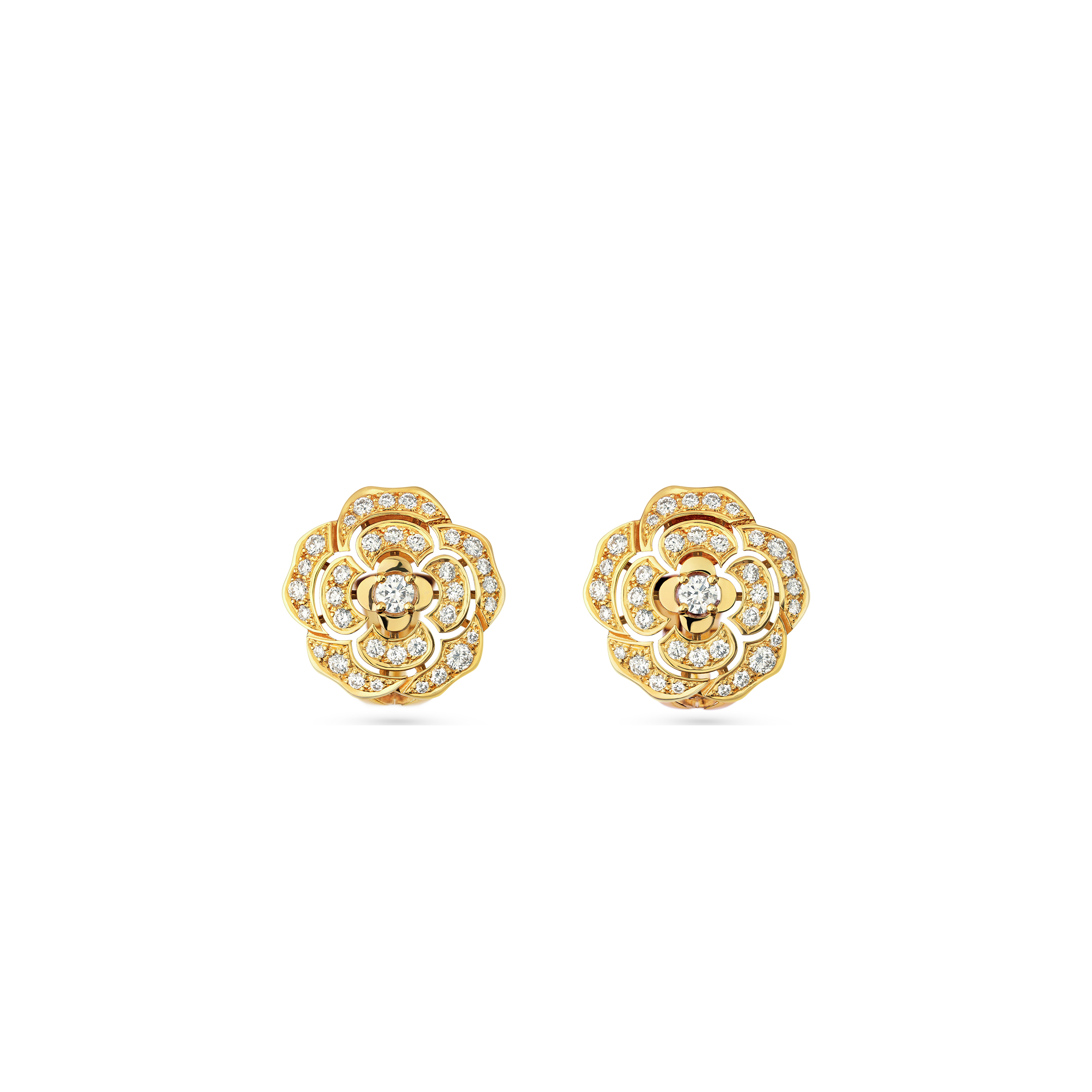 CHANEL BOUTON DE CAMÉLIA EARRINGS J12038 CHANEL BOUTON DE CAMÉLIA EARRINGS J12038